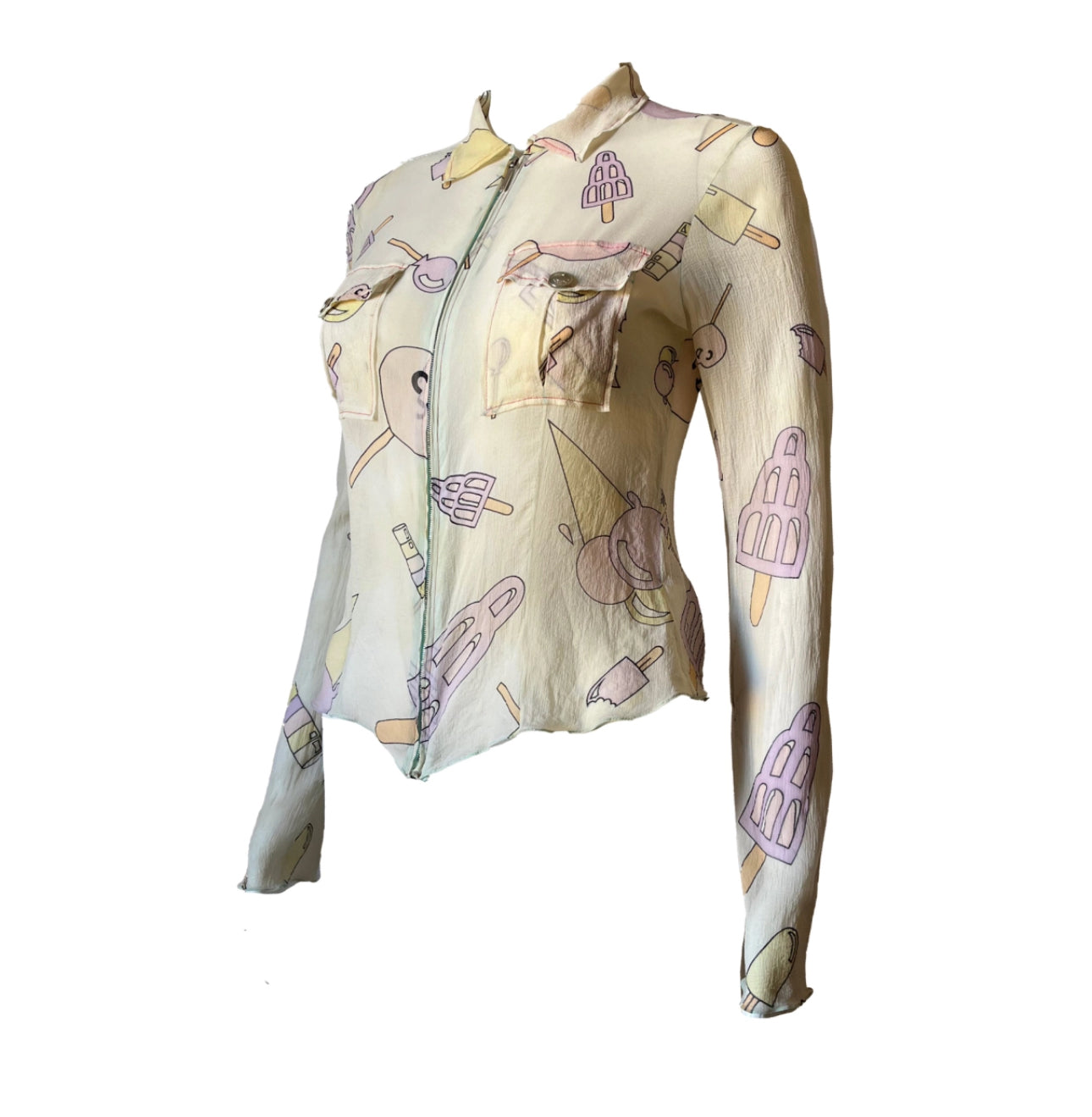 Dior 2002 Ice Cream Silk Shirt