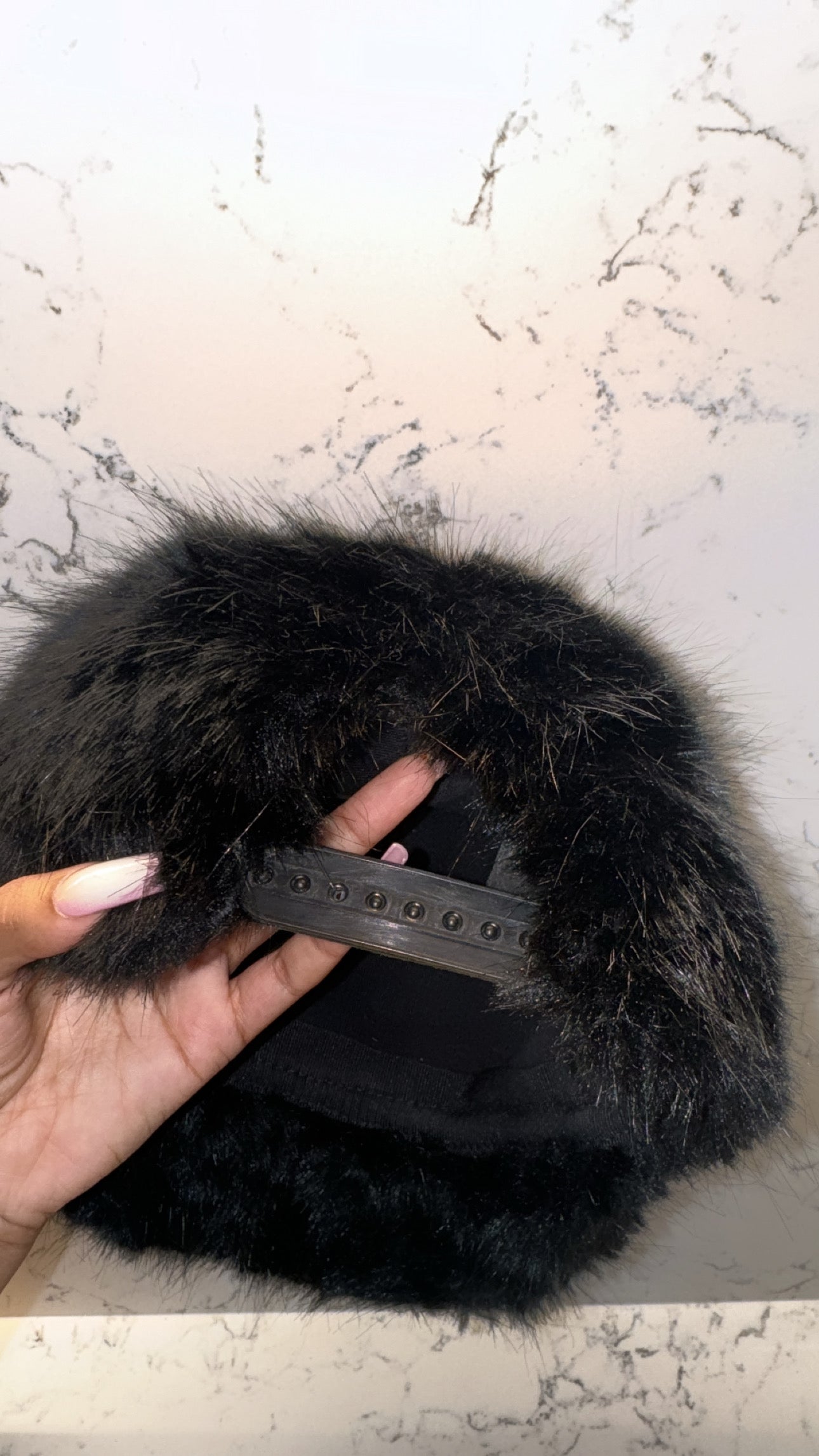 Dsquared2 Faux Fur “No Mercy” Flat Top Hat image 2