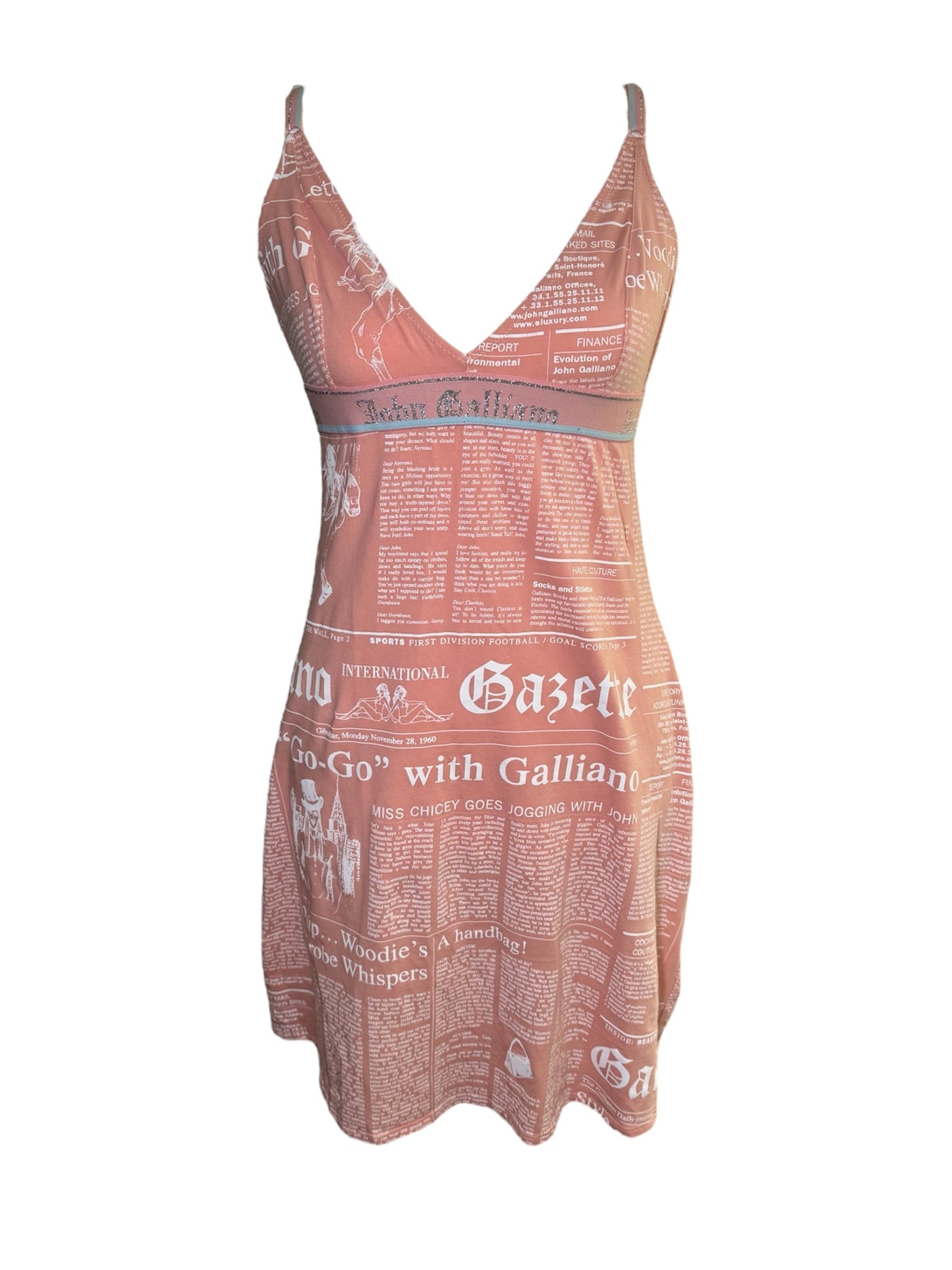 John Galliano Newspaper Dres