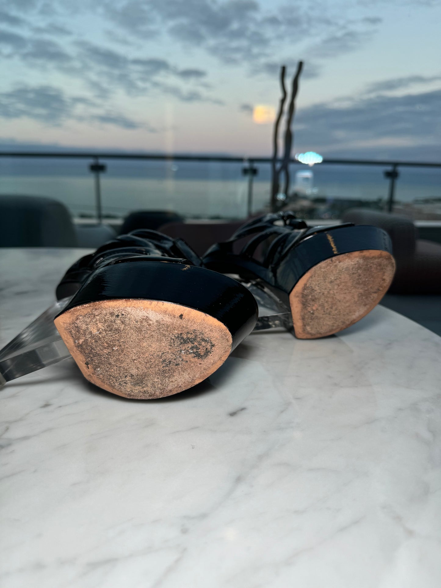 Casadei Black Platform Heels