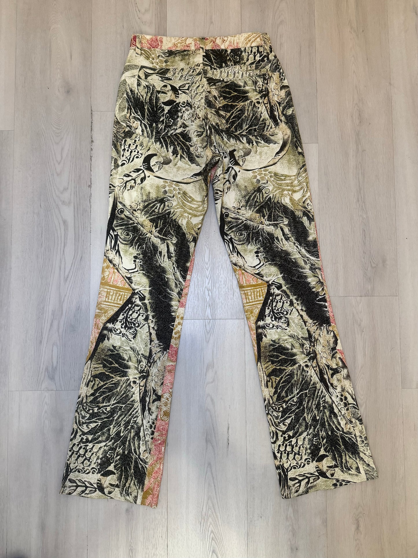 Roberto Cavalli Baroque Print Jeans