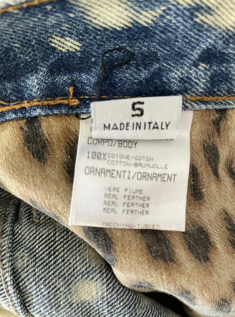Roberto Cavalli Denim Feather Jeans image 4