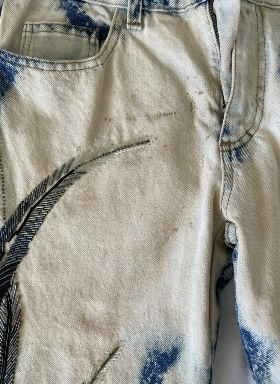 Roberto Cavalli Denim Feather Jeans image 5