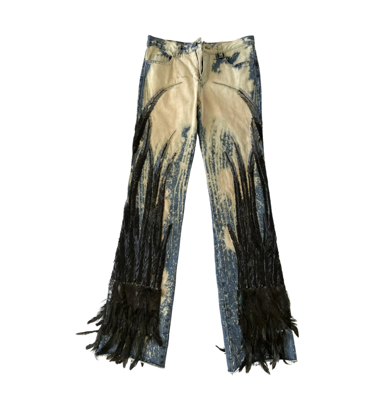 Roberto Cavalli Denim Feather Jeans image 0
