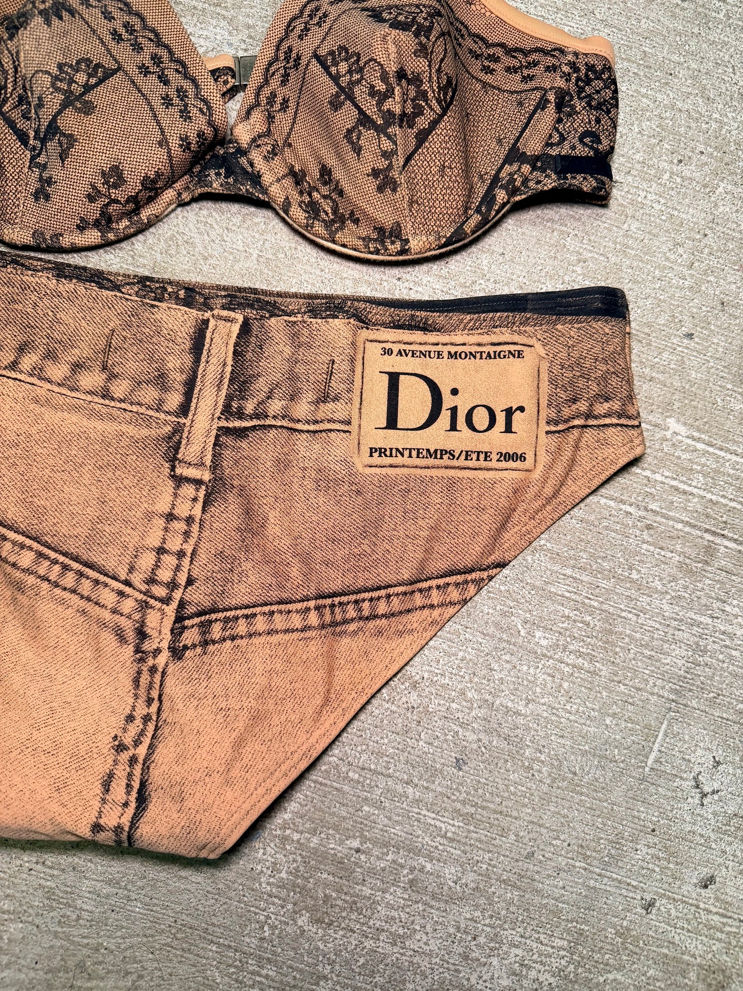 Christian Dior Spring/Summer 2006 Trompe L’Oeil Lace & Denim Bikini