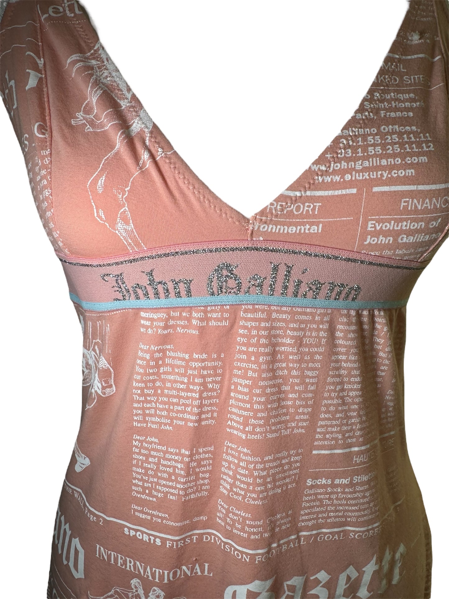 John Galliano Newspaper Dres