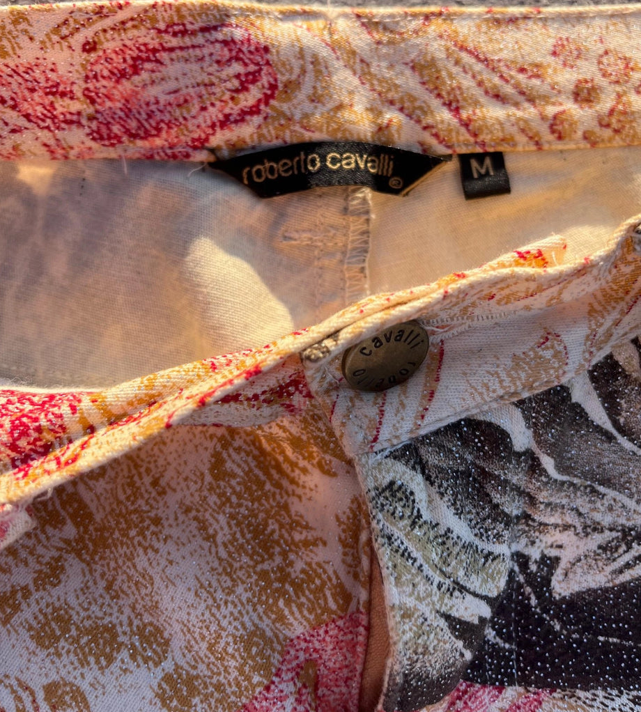Roberto Cavalli Baroque Print Jeans