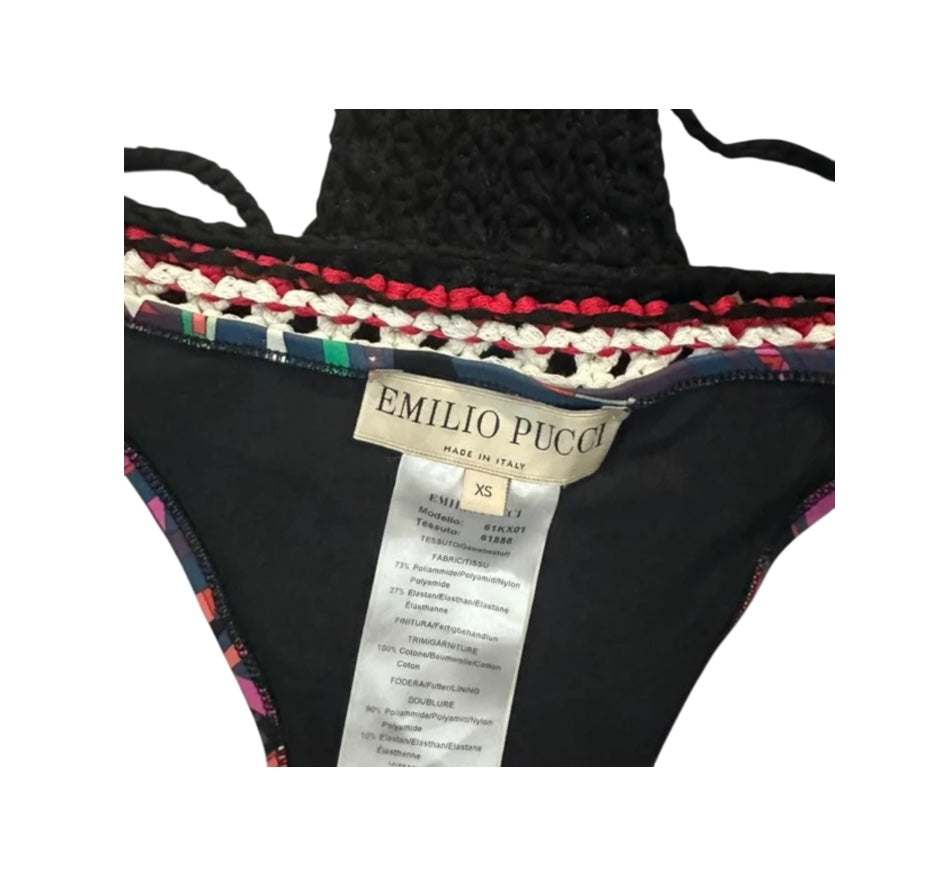 Emilio Pucci Crochet Monokini Swimsuit