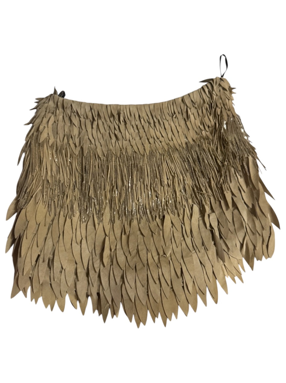 Roberto Cavalli Fringe Metallic Leather Skirt image 1