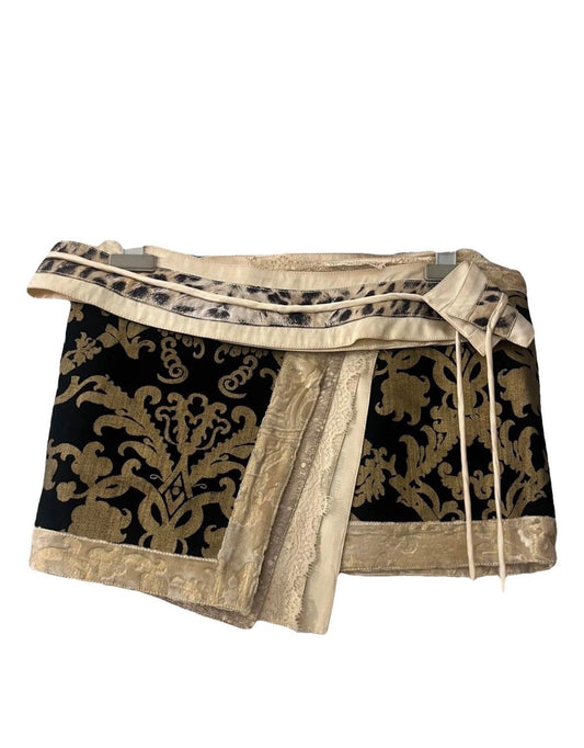 Just Cavalli Baroque Mini Skirt with Detachable Belt