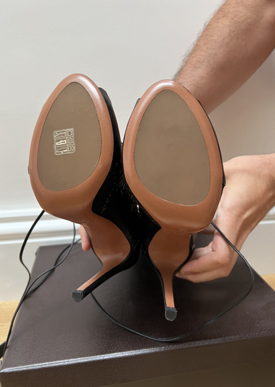 Alaïa Leather Lace Heels  image 3