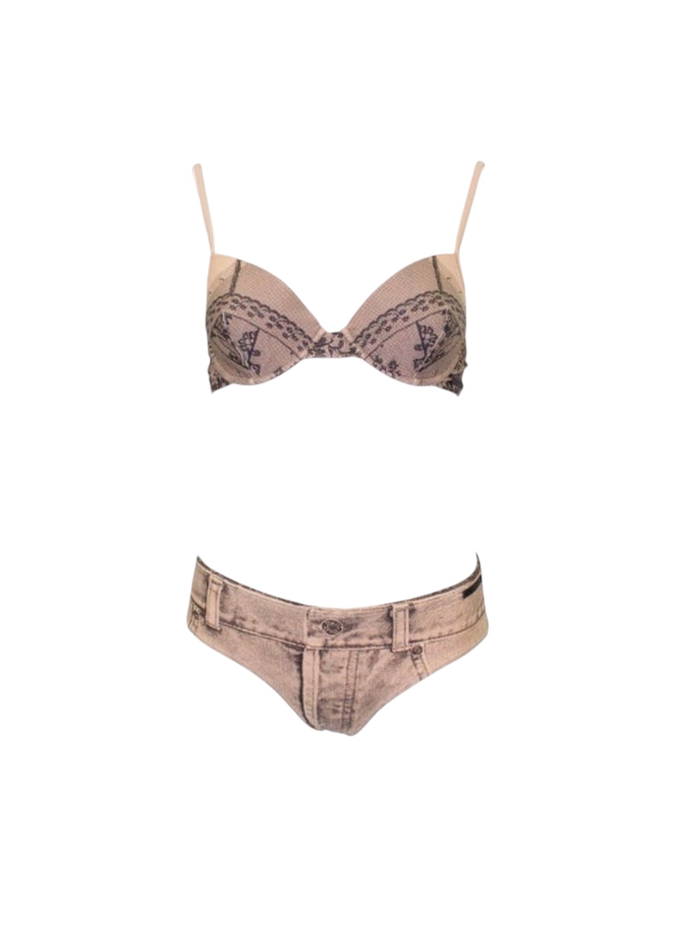 Christian Dior Spring/Summer 2006 Trompe L’Oeil Lace & Denim Bikini
