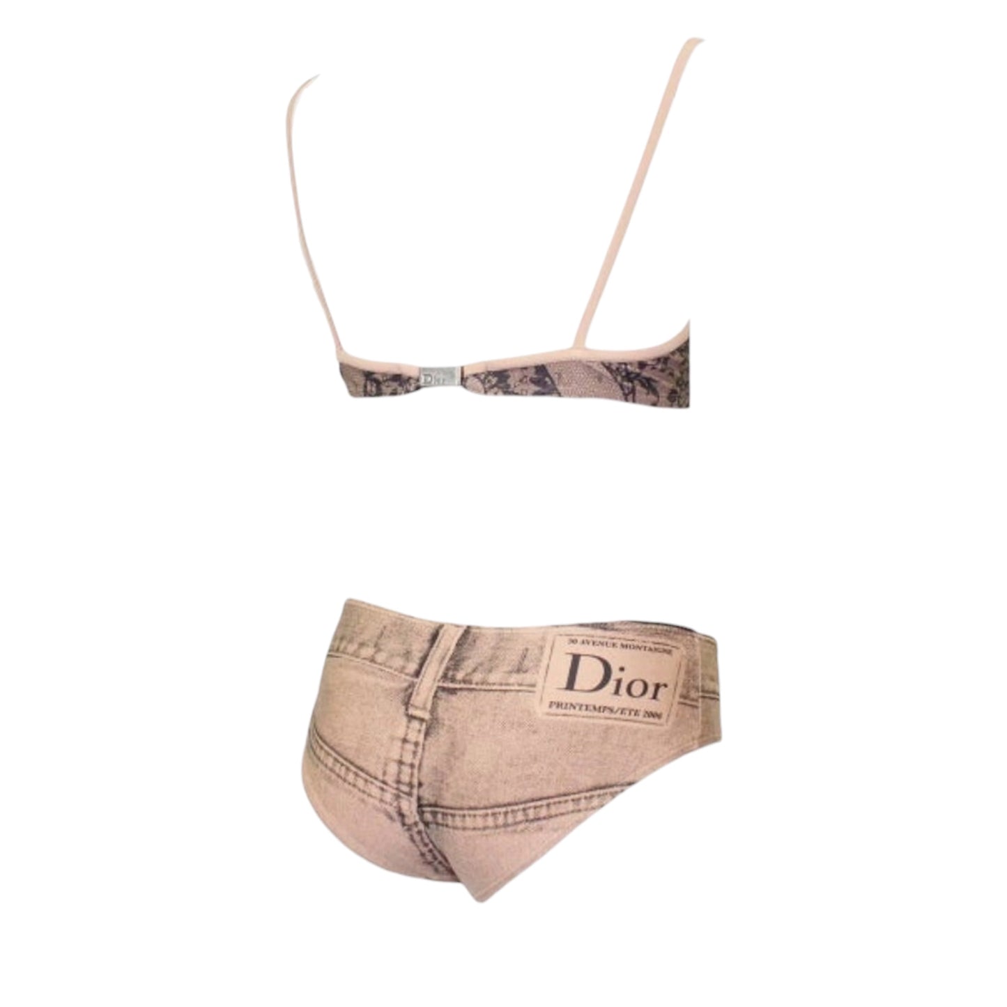Christian Dior Spring/Summer 2006 Trompe L’Oeil Lace & Denim Bikini