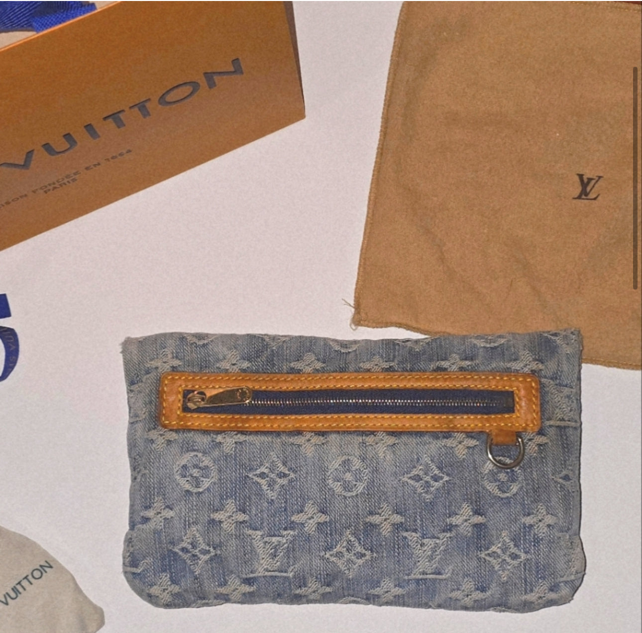 Louis Vuitton Monogram Denim Porte-Monnaie Wallet