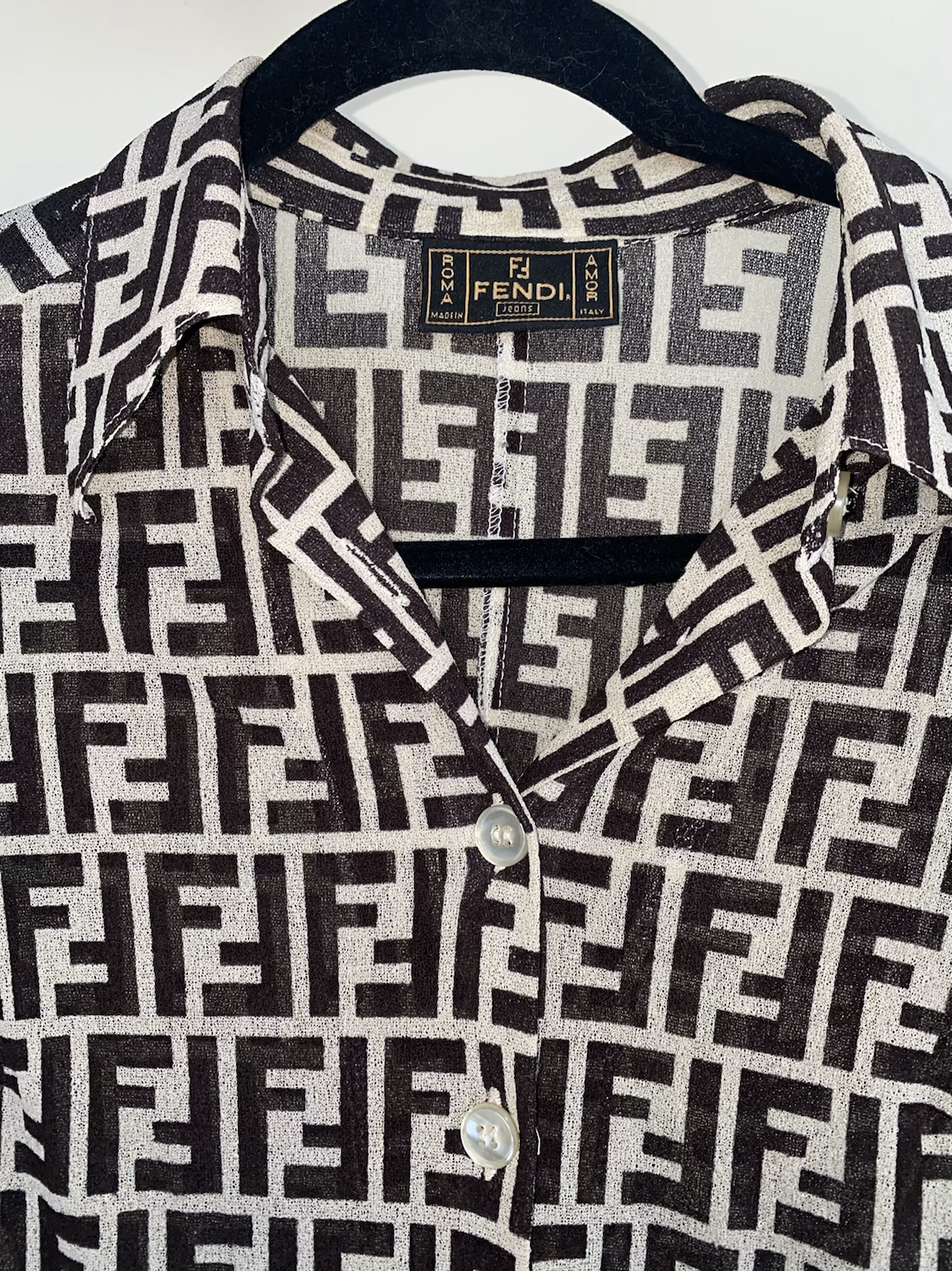 Fendi Zucca Sheer Top image 2