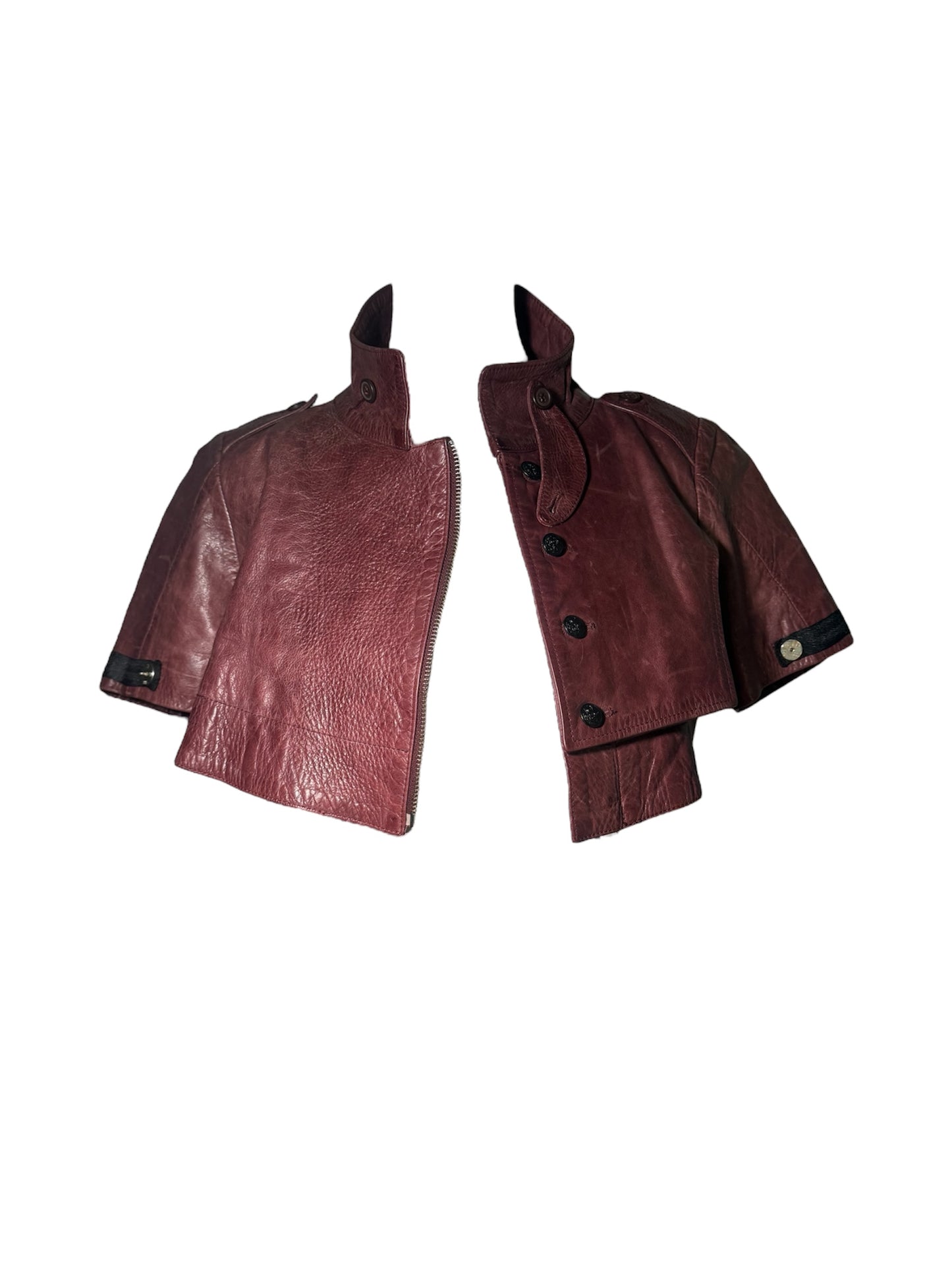 Diesel Cropped Leather Jacket