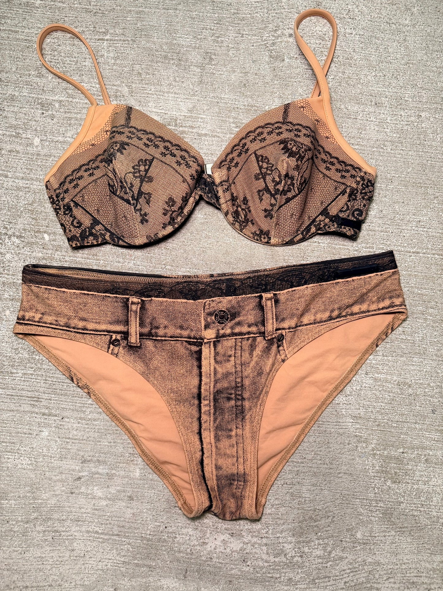Christian Dior Spring/Summer 2006 Trompe L’Oeil Lace & Denim Bikini