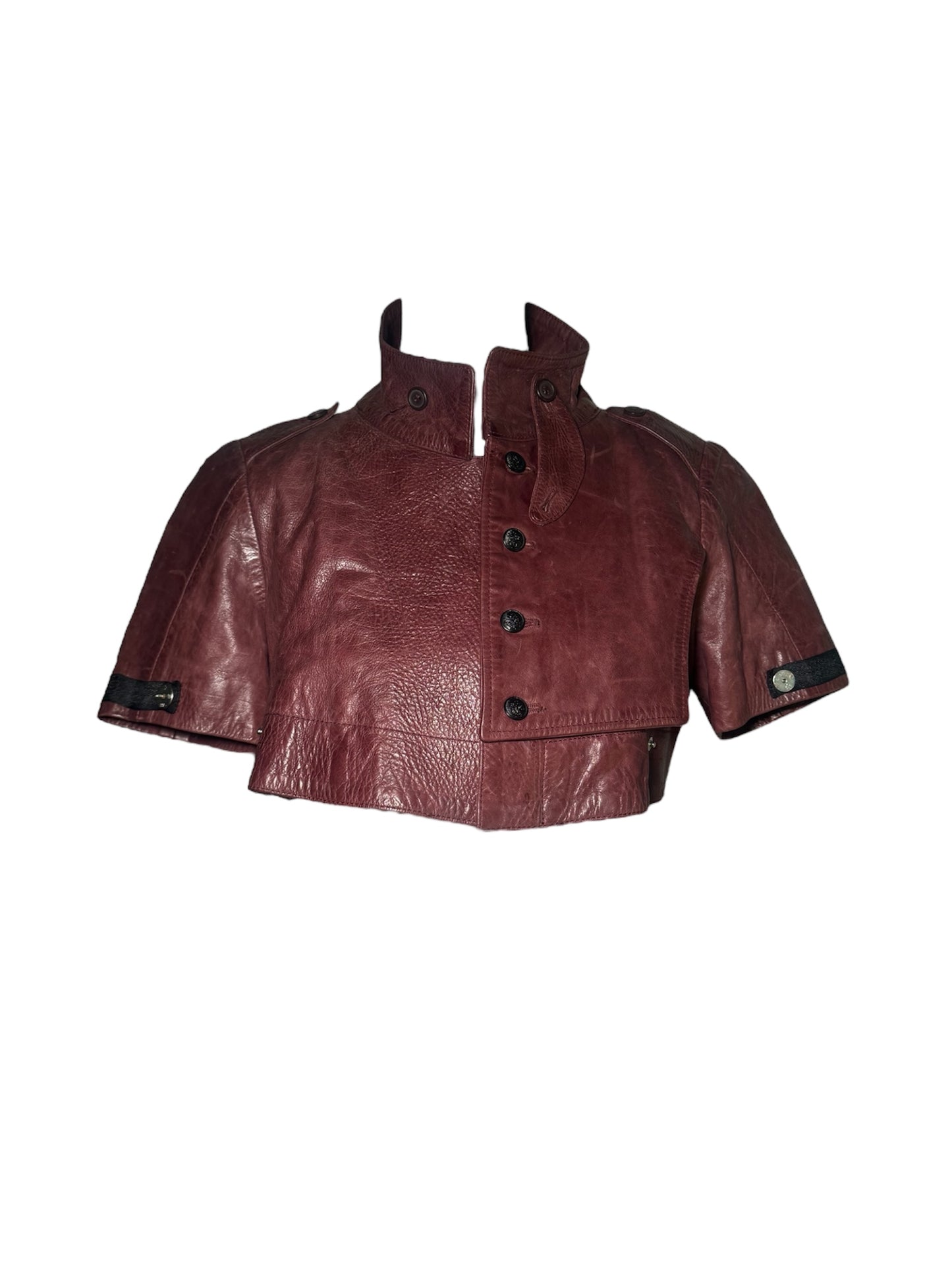 Diesel Cropped Leather Jacket