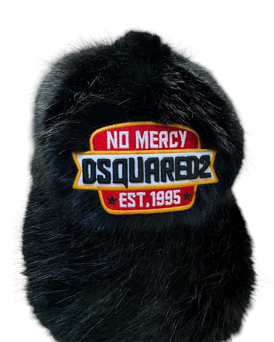 Dsquared2 Faux Fur “No Mercy” Flat Top Hat image 0