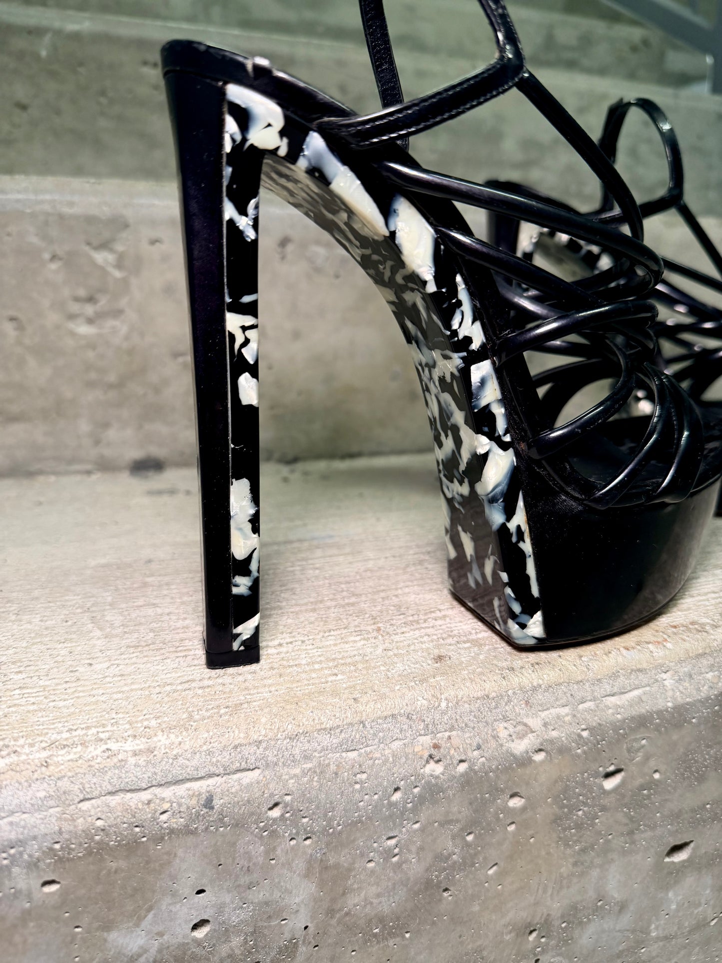 Casadei Strap Marble Heels