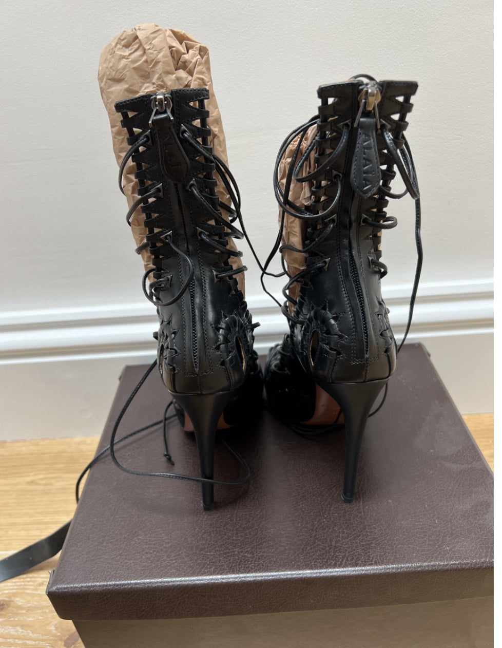 Alaïa Leather Lace Heels  image 1