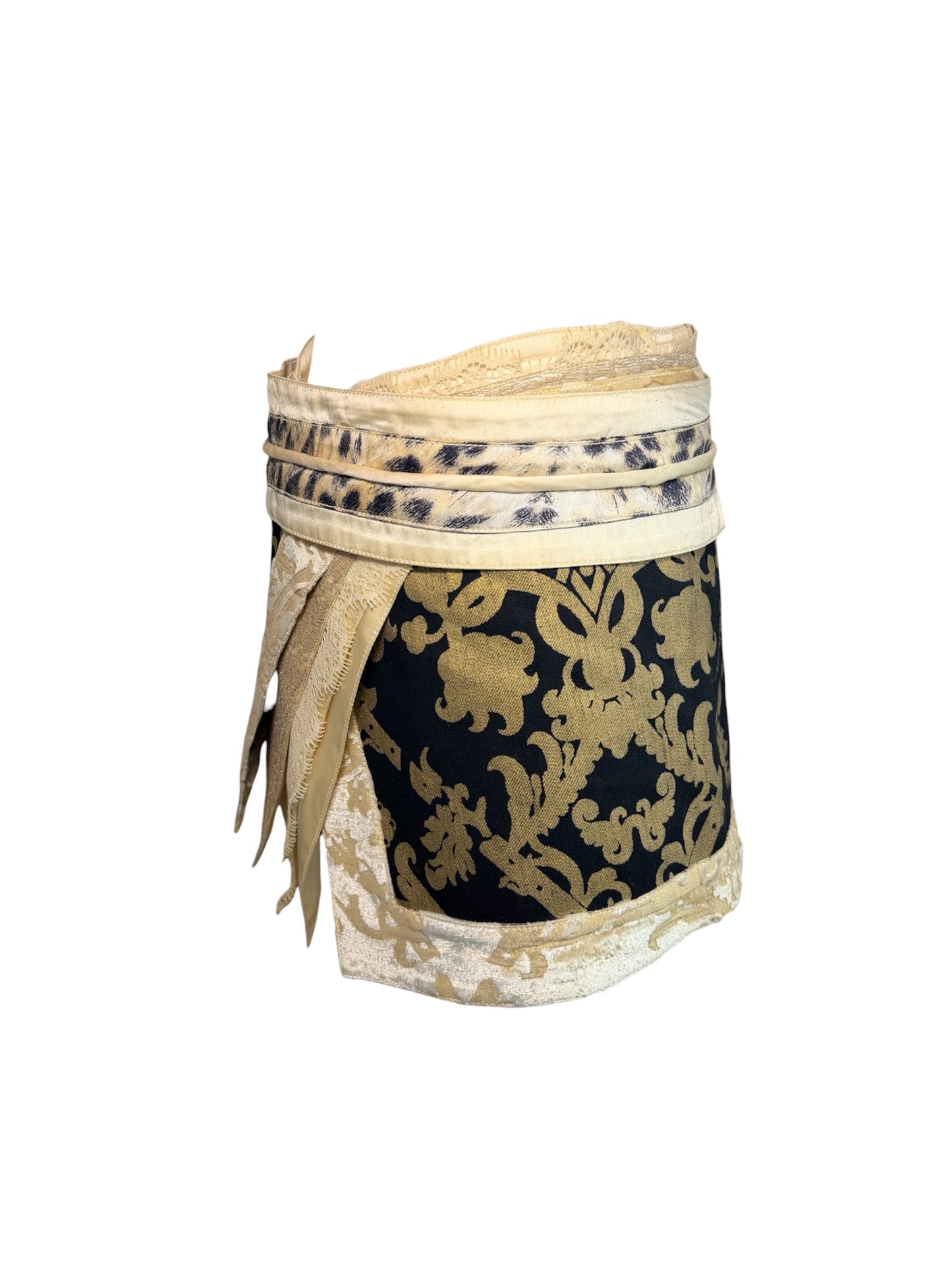 Just Cavalli Baroque Mini Skirt with Detachable Belt
