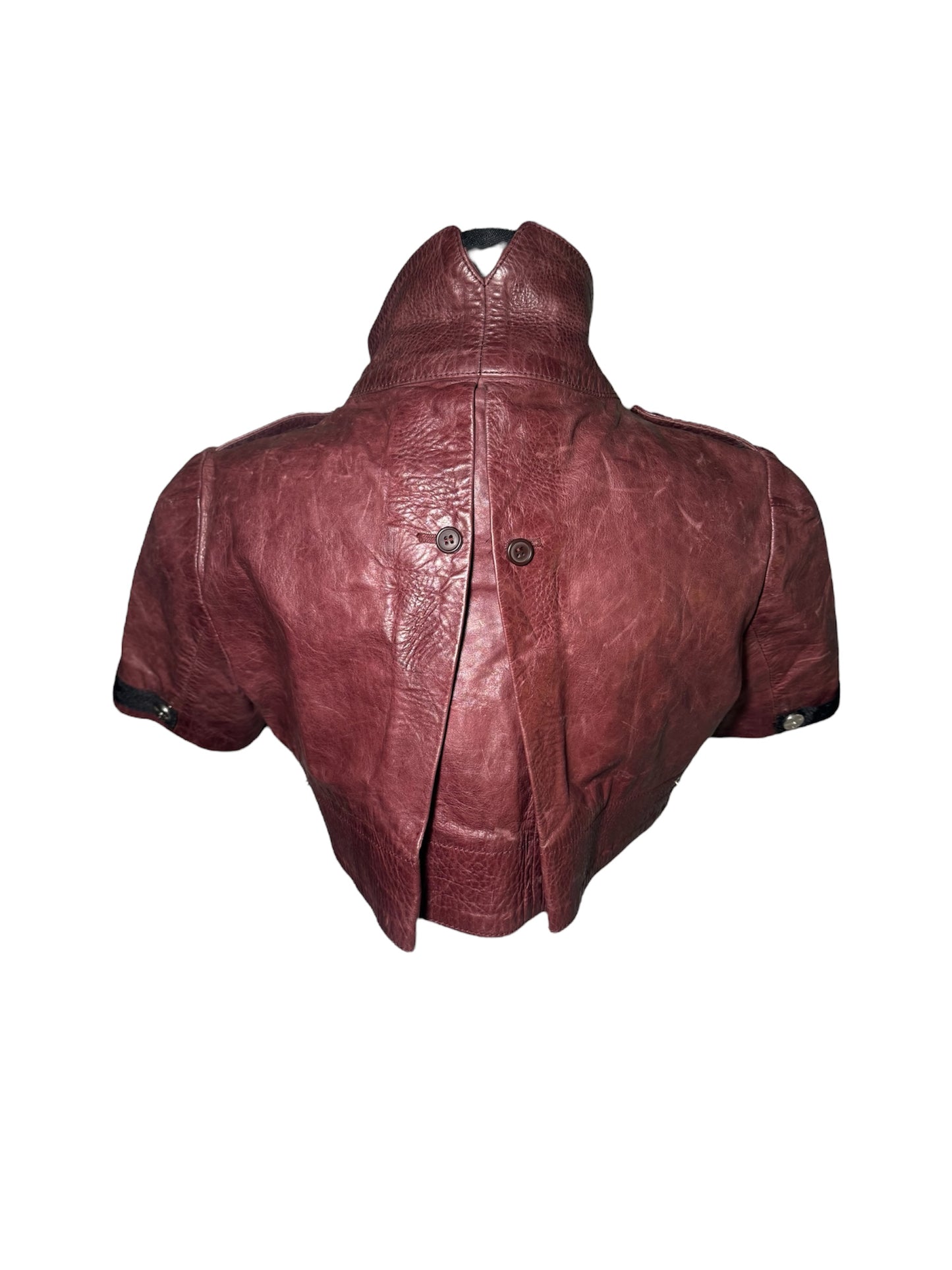 Diesel Cropped Leather Jacket