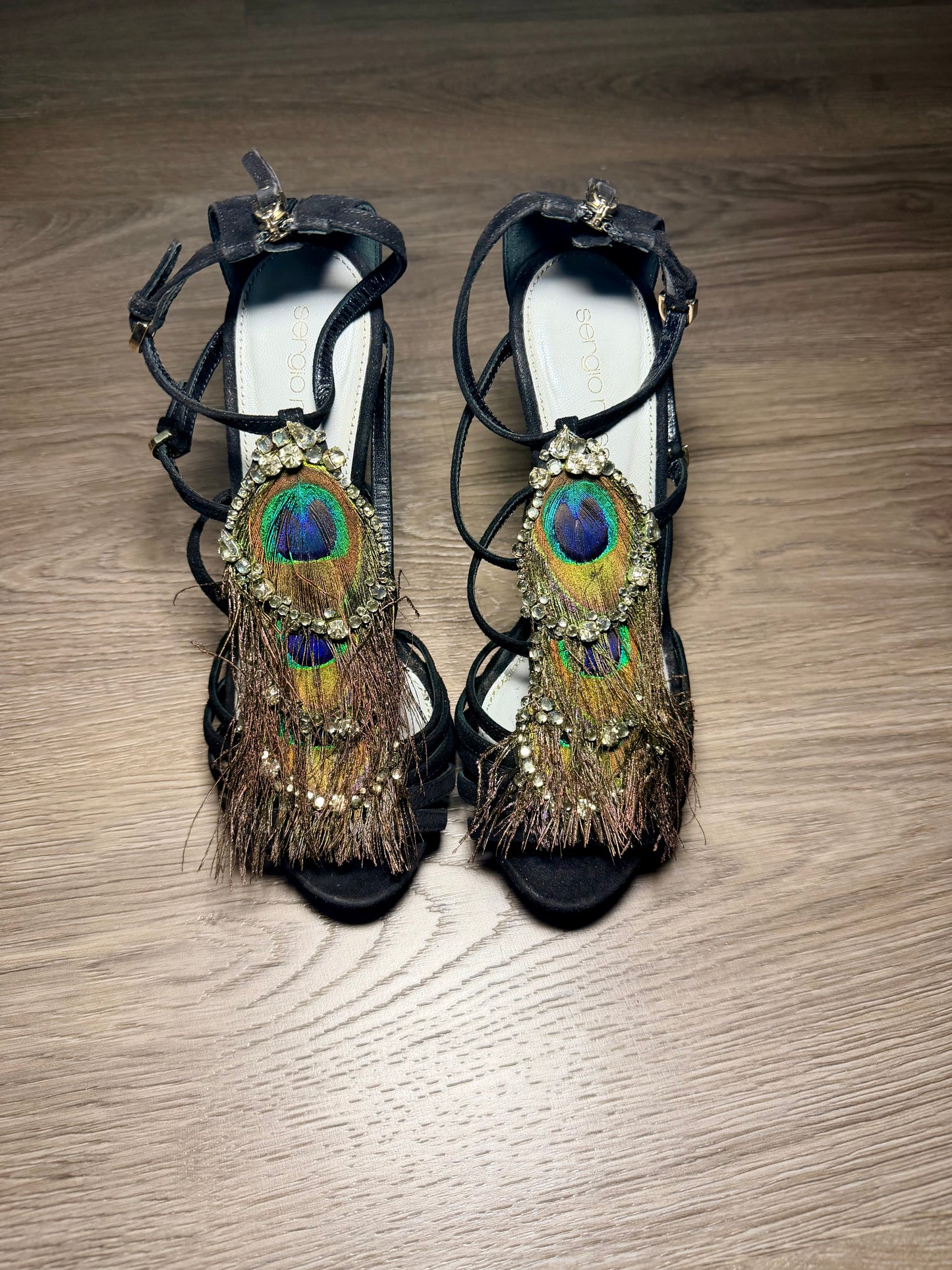 Sergio Rossi Peacock Feather Heels