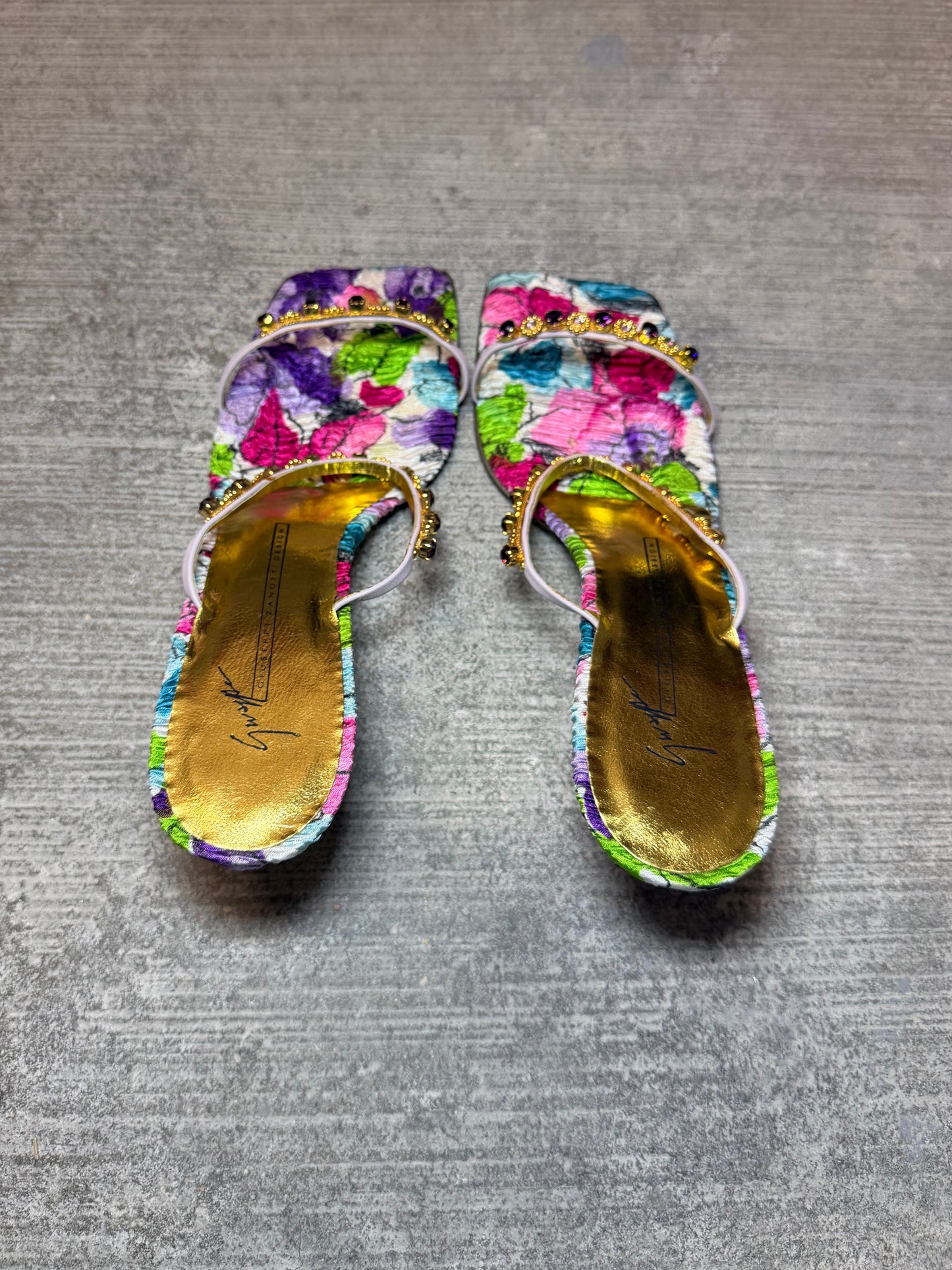 Giuseppe Zanotti Floral Kitten Heels