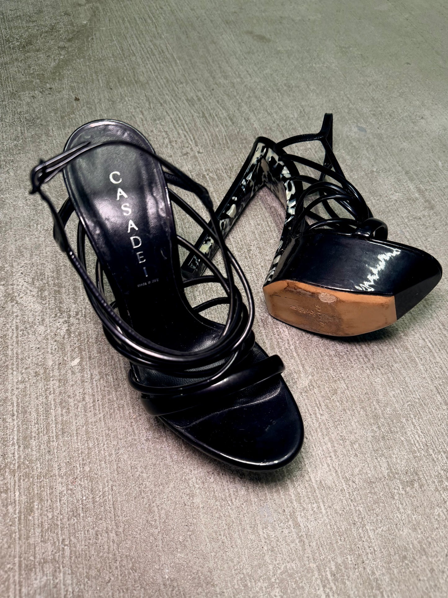 Casadei Strap Marble Heels
