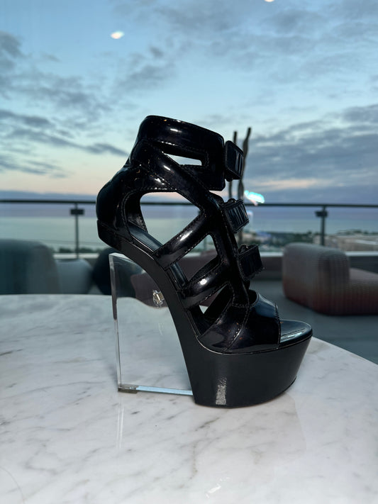 Casadei Black Platform Heels
