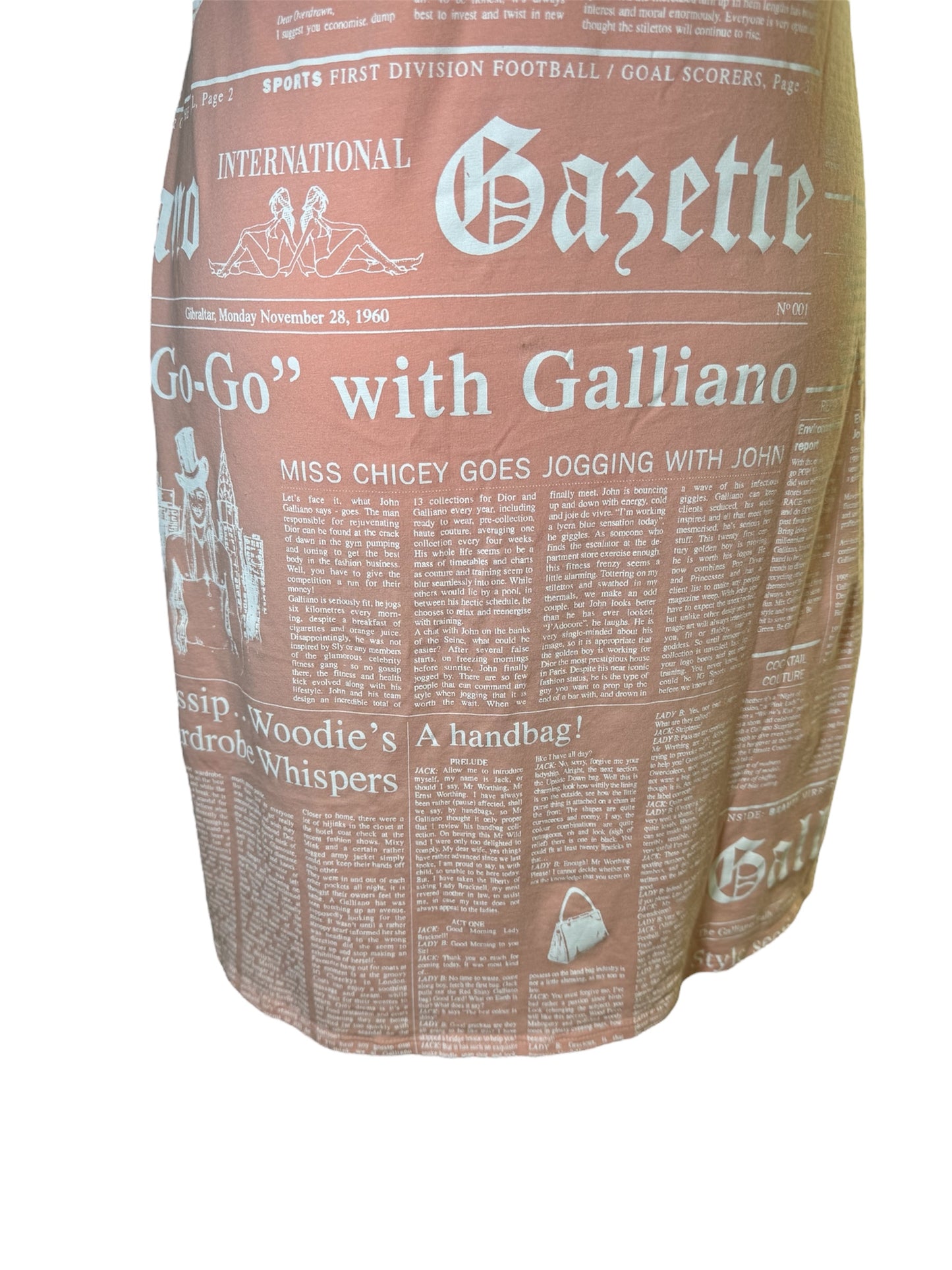 John Galliano Newspaper Dres