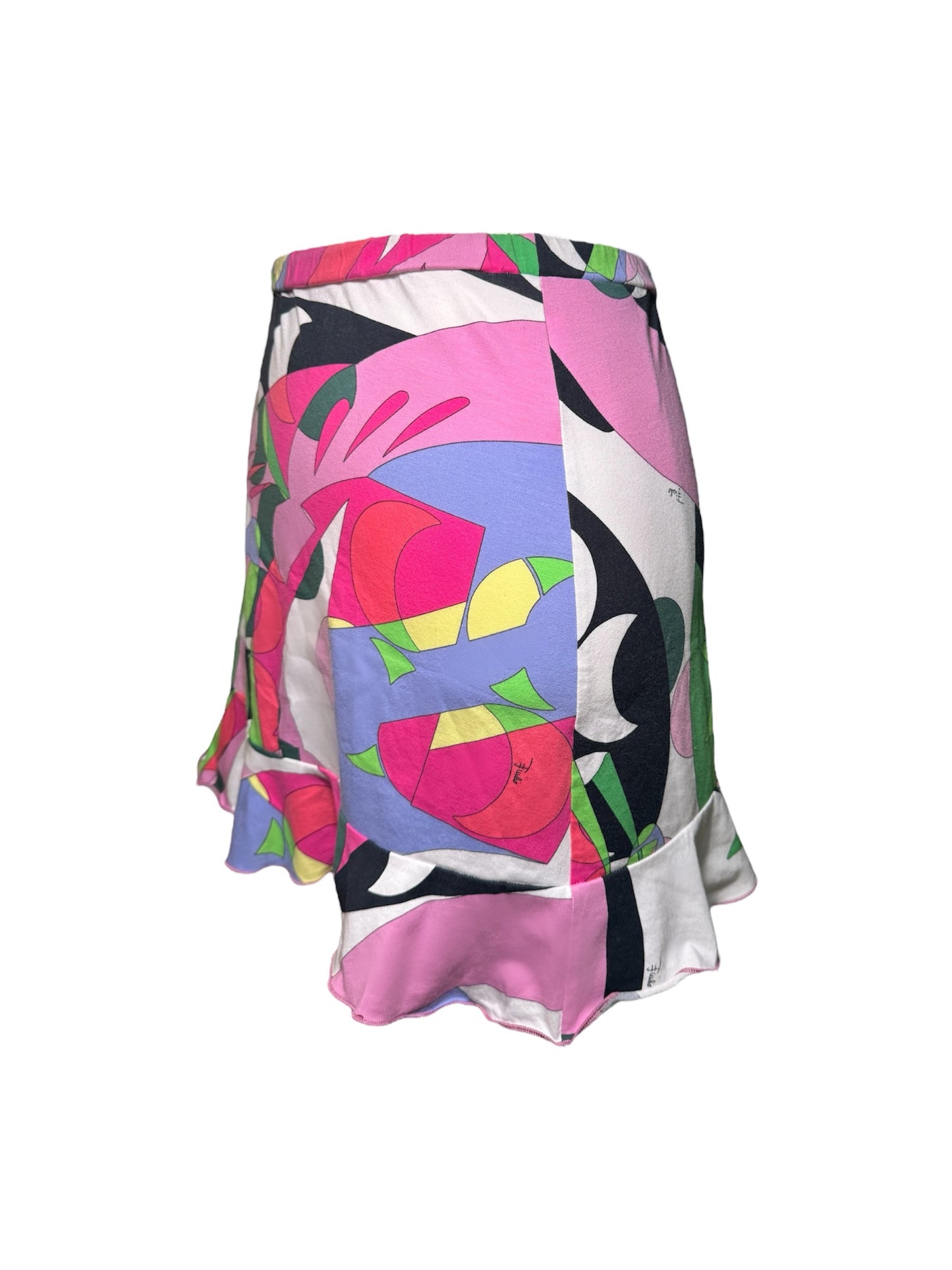 Emilio Pucci Abstract Print Ruffle Skirt