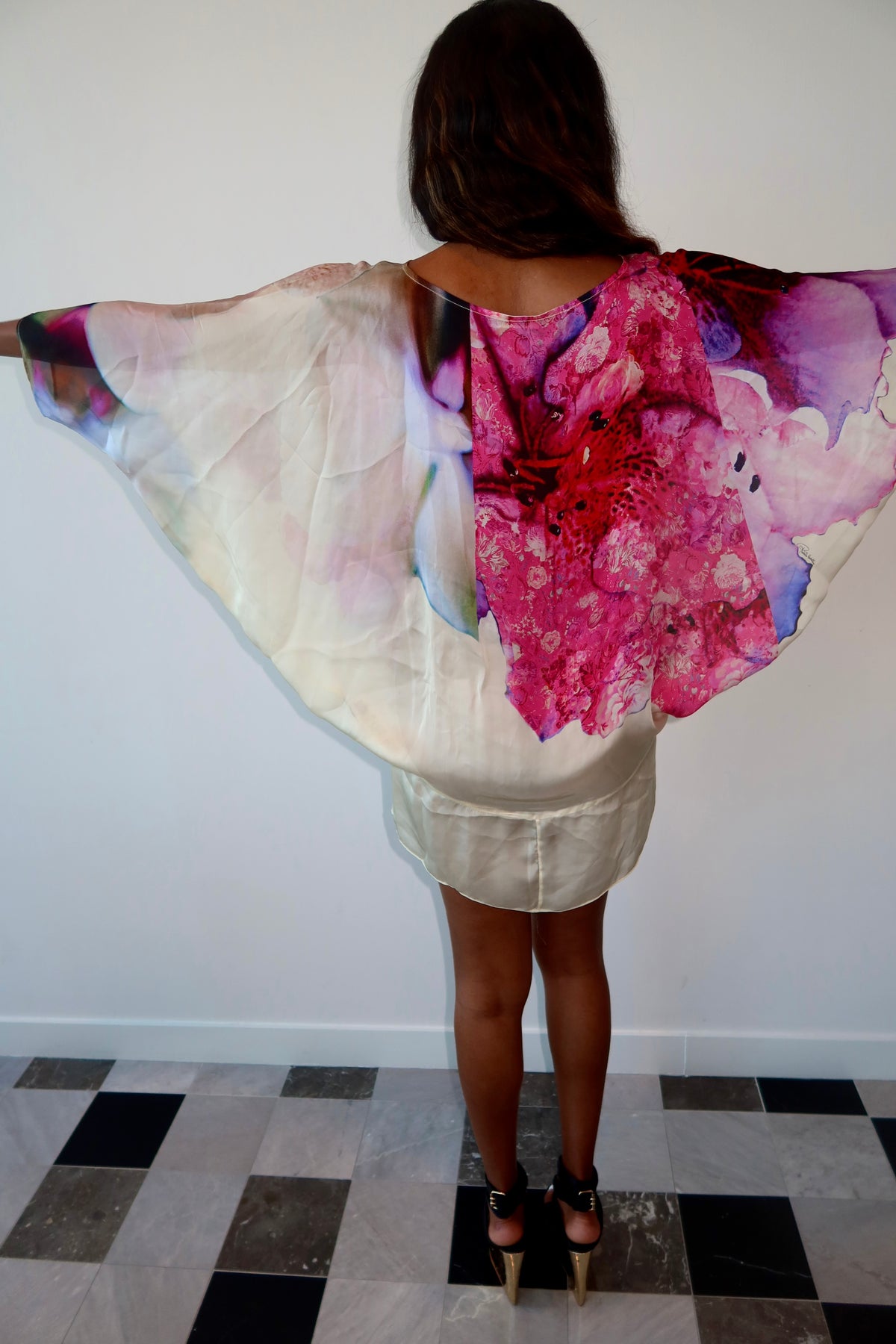 Roberto Cavalli Silk Floral Dress