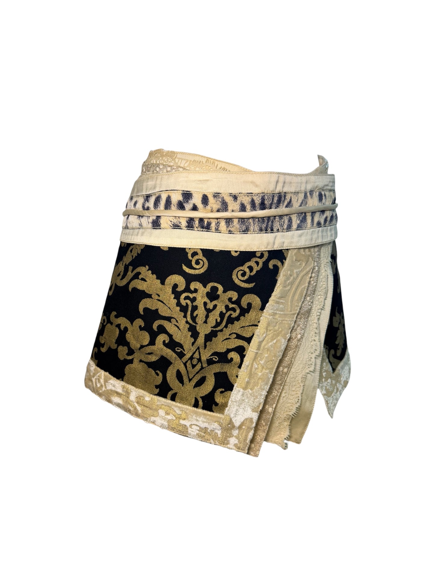Just Cavalli Baroque Mini Skirt with Detachable Belt