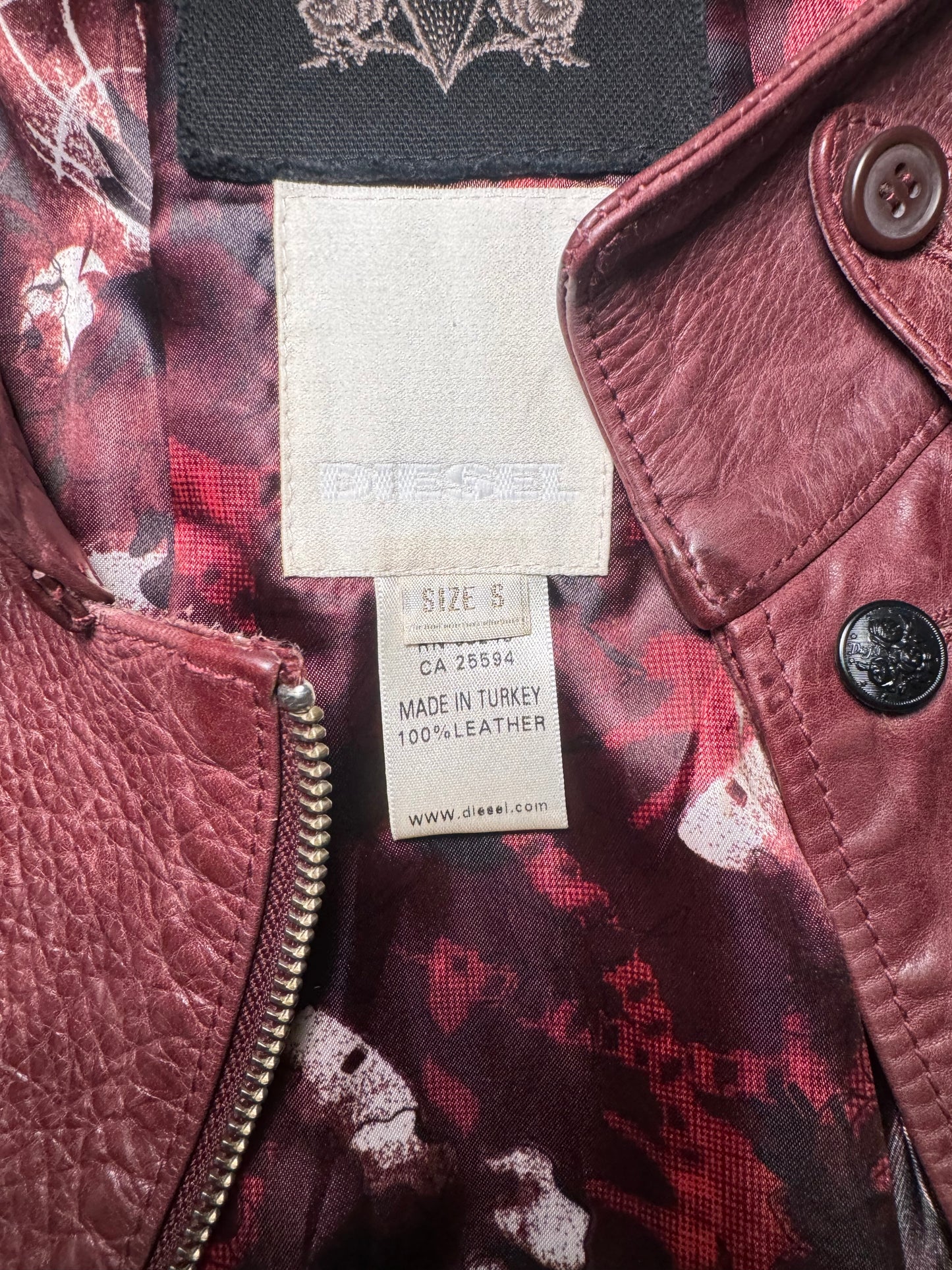 Diesel Cropped Leather Jacket