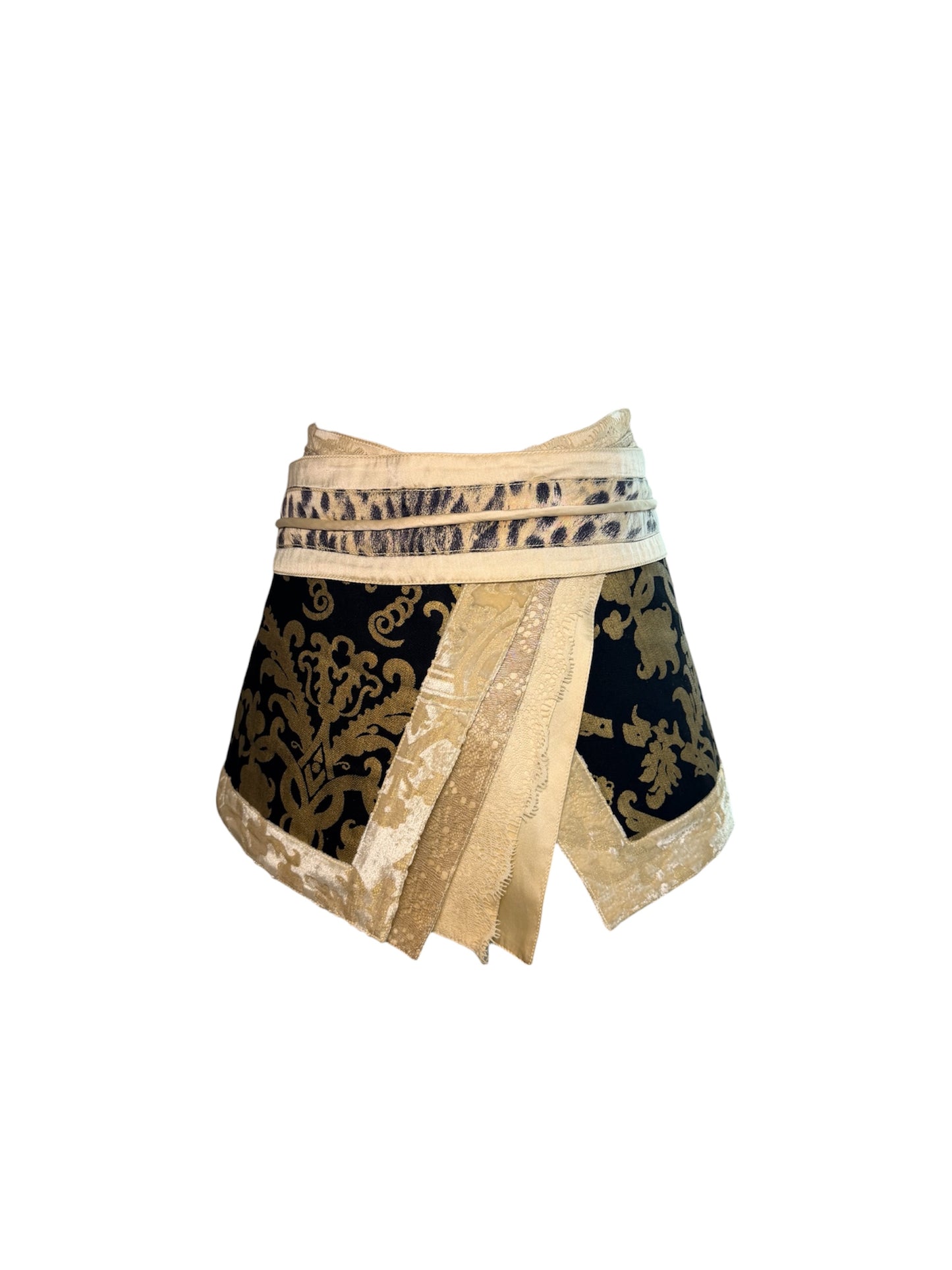 Just Cavalli Baroque Mini Skirt with Detachable Belt