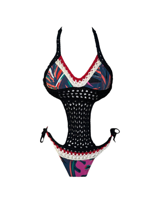 Emilio Pucci Crochet Monokini Swimsuit