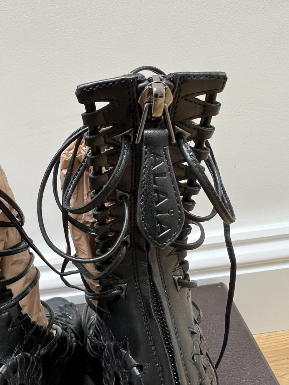 Alaïa Leather Lace Heels  image 2